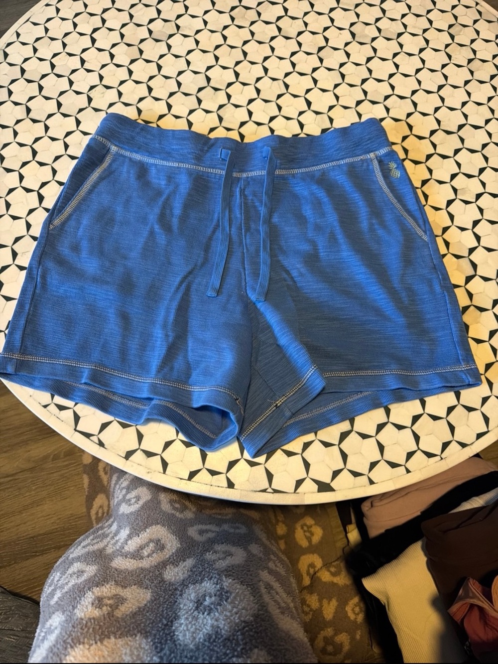 Tommy Bahama Blue Knit Drawstring Athletic Shorts